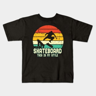 Skateboard Is My Life Vintage Kids T-Shirt